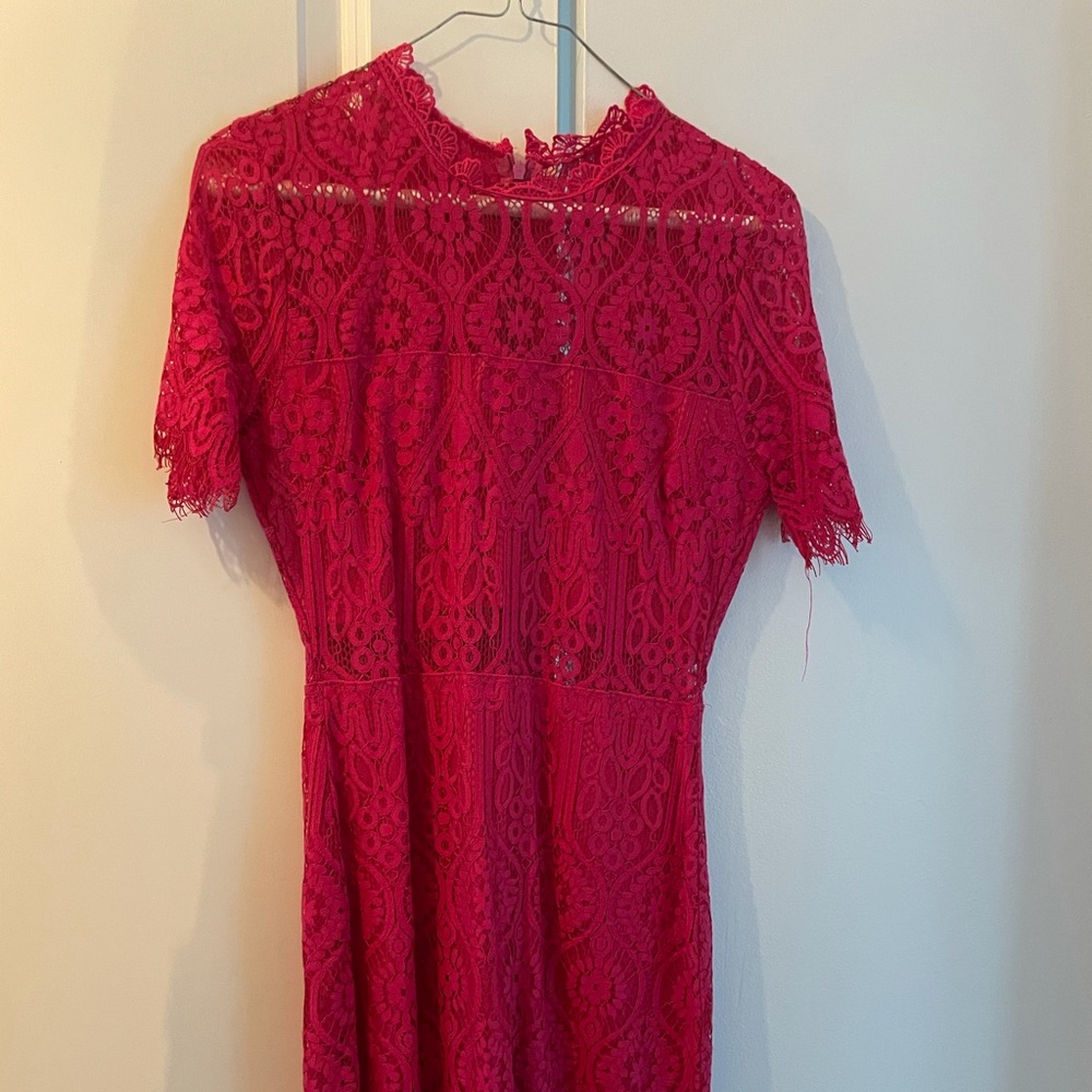Pink lace dress